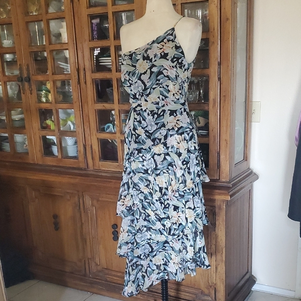 Floral One-Shoulder Ruffle Dress - Picture 13 of 13